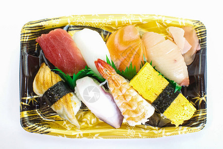 日本寿司生海鲜蔬菜和图片