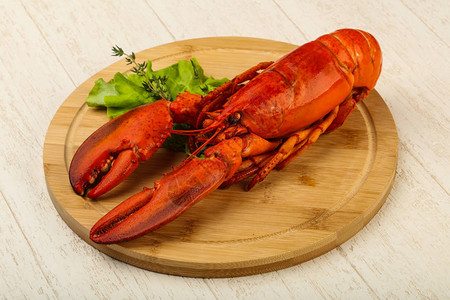美味的烹饪煮熟的龙虾做图片