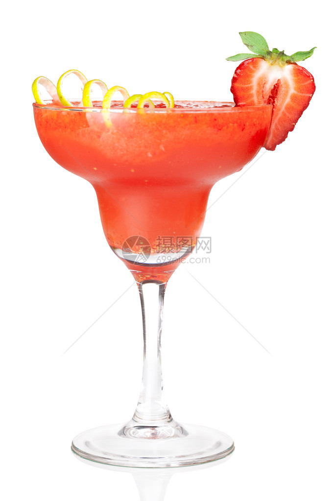 冰冻草莓dayquiri酒精鸡尾图片
