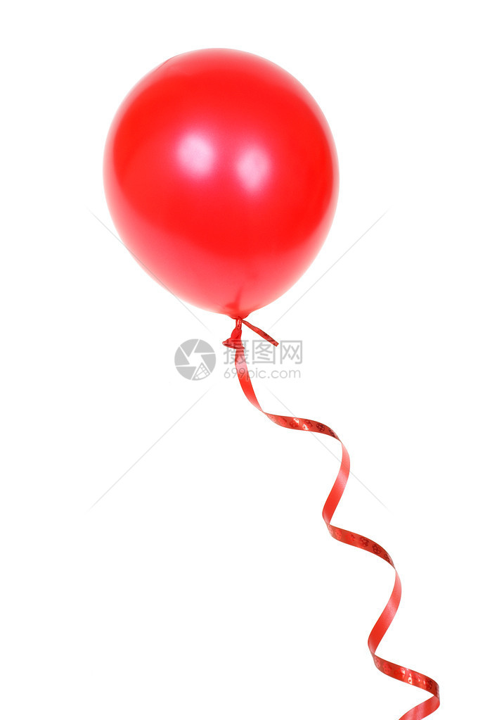 红色气球上隔离图片