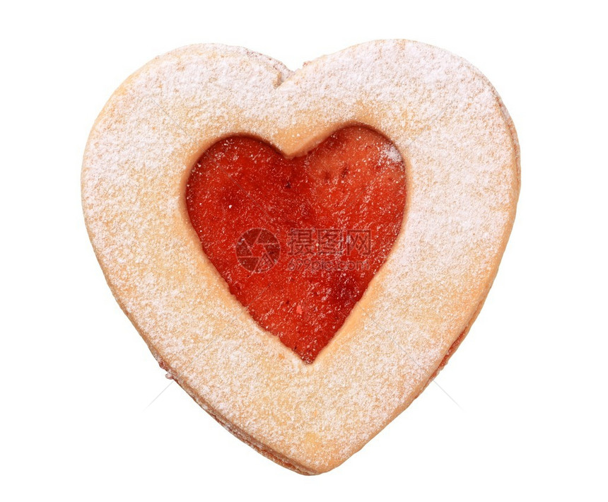 红心形短面包饼干图片