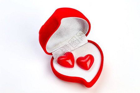 情人节背景与红色礼品盒图片