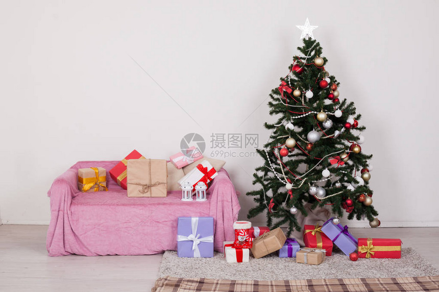 圣诞树屋内务新年节图片