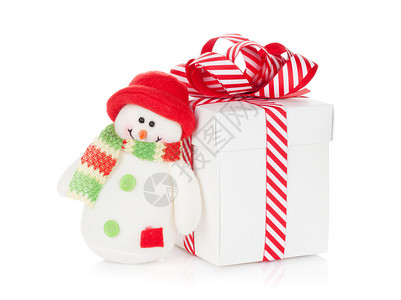 圣诞礼物盒和雪人玩具图片