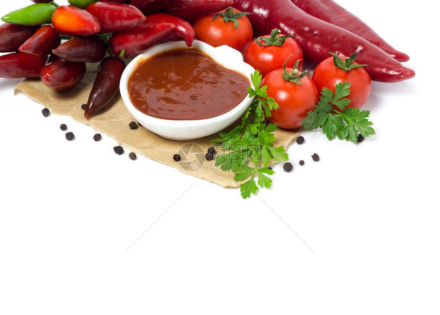 番茄辣椒和草药西红柿图片