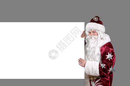 圣誕老人携带白盾广告图片