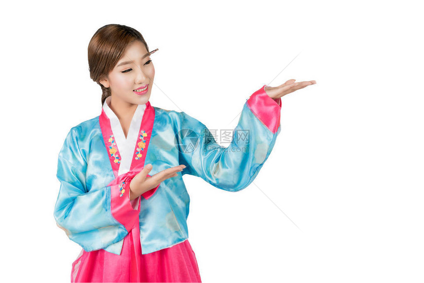 韩国女Hanbok是韩国传统服装图片