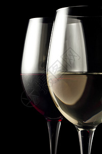 白葡萄酒杯和红葡萄酒杯图片