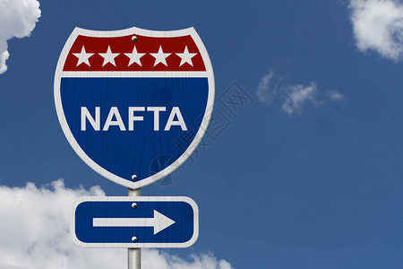 北美自由贸易协定标志背景