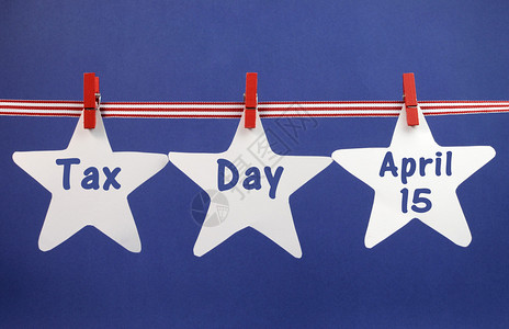 4月15日是美国税务日的提醒问候或讯息图片