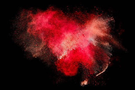 五颜六色的尘埃粒子爆炸图片