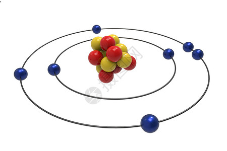 含有质子中子和电子的氮原子Bohr模型图片