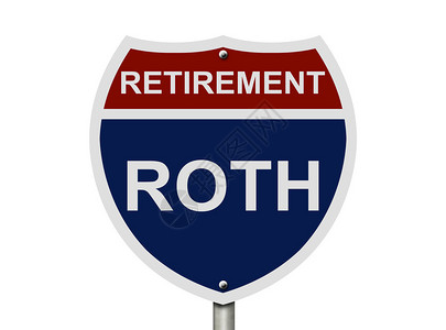 一个美国公路跨州标志上面写着退休和罗特的词孤立在白色上图片