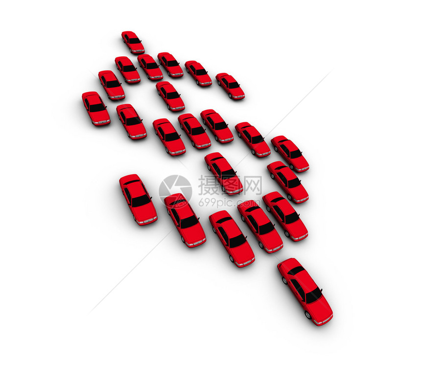 红色3D汽车高清晰度形成美元符号图片