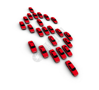 红色3D汽车高清晰度形成美元符号背景图片