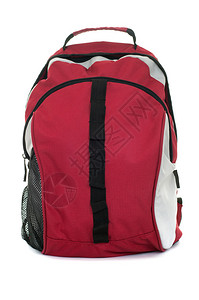 杜伦大学颜色红背包被白色背景隔背景