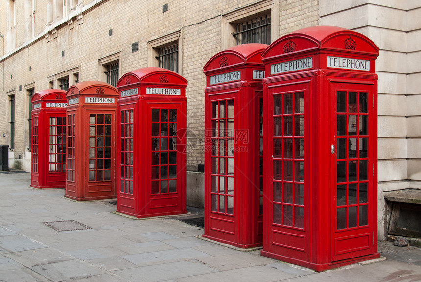 联合王国伦敦传统红色电话图片