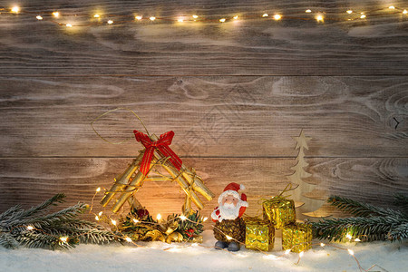 圣诞卡加兰和圣诞装饰图片