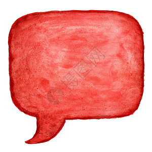 白色背景的红水颜色空白语音泡对话框方背景图片
