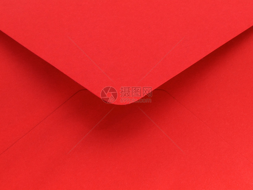 红纸打开翻盖信封图片