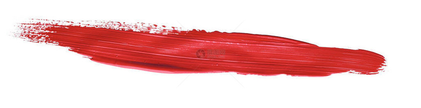 红色彩笔风在孤立的背景帆布水颜色红口图片