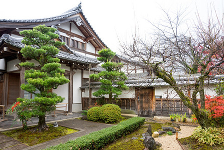 日本建筑展示了历史上融合贵族传统和禅宗文化的建筑和花园图片