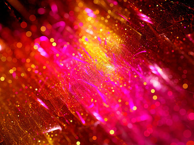 五颜六色的分形发光粒子失焦计算机生图片