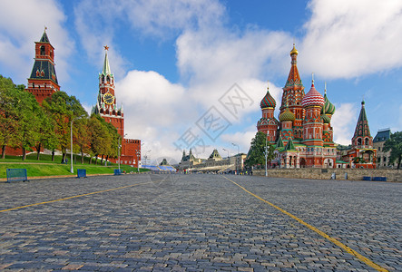 莫斯科克里姆林宫红广场和圣图片