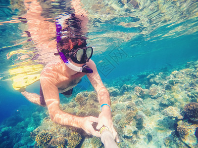 热带海洋的美丽景色埃及萨法加假日浮潜度假概图片