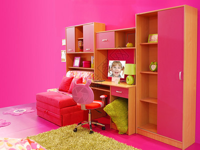儿童粉色房间图片