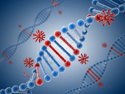 DNA结构和这是电脑生成的图片