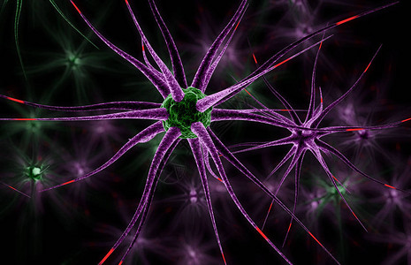 神经细胞细胞活生物体神经元3D变背景图片