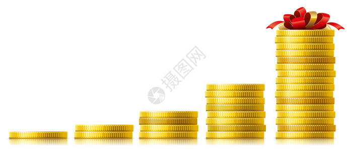 金币堆叠式金币资本图片