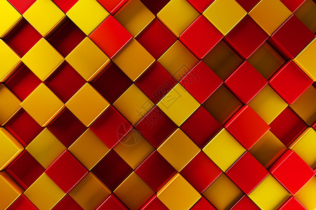 红色和金色块抽象背景图片