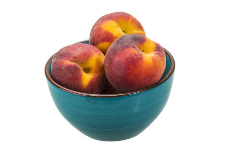 孤立的碗里的桃子图片