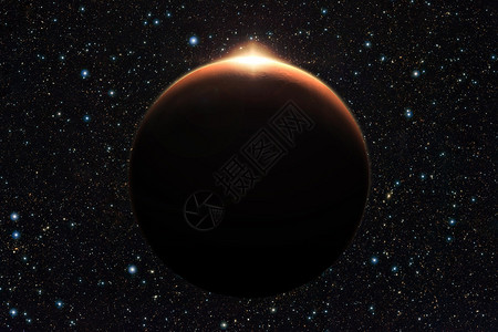 太空中日出的行星火美国航天局提供的这一图片