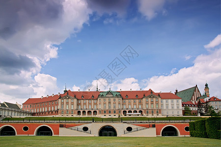 华沙的皇家城堡世界遗产背景图片