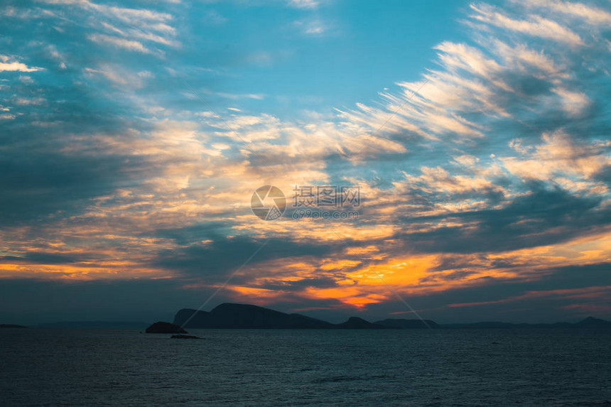 爱琴海美丽的黄昏图片