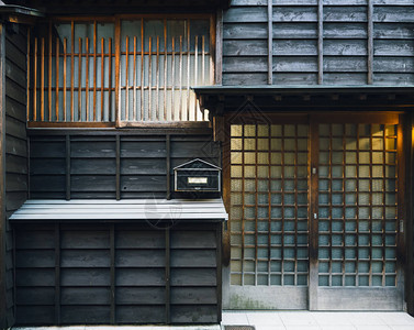 日本大厦建筑结构细节图案木图片