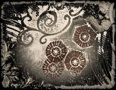 背景的抽象花卉样式老纸纹理图片