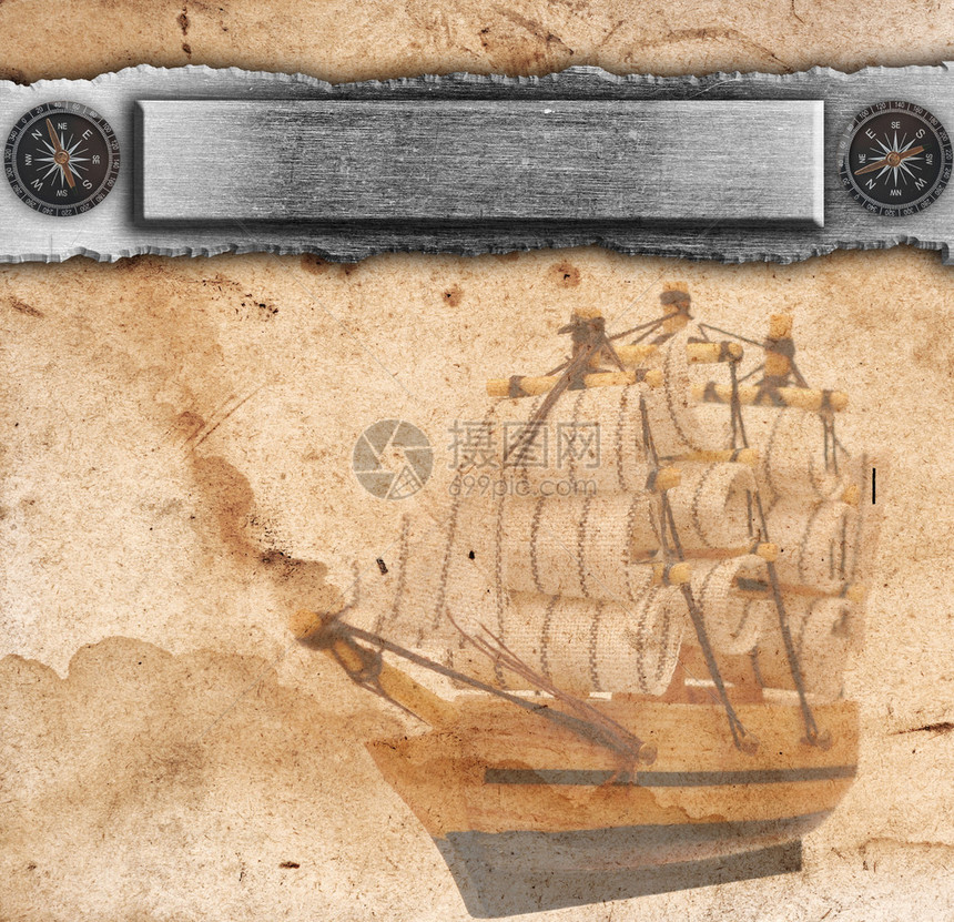 航海远古背景图片