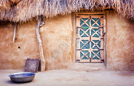 印度大塔尔沙漠一个村庄图片