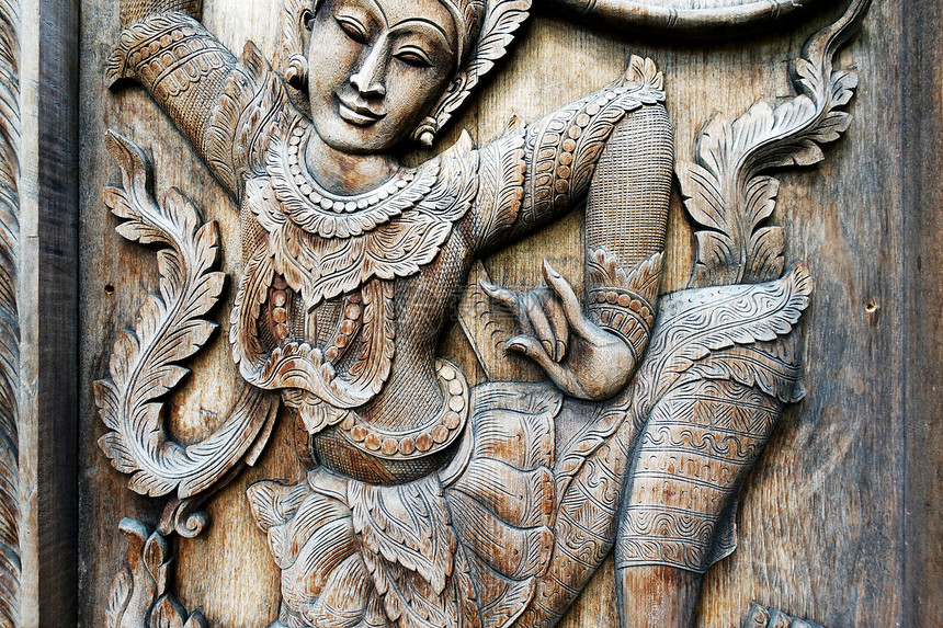 泰国木雕背景图片
