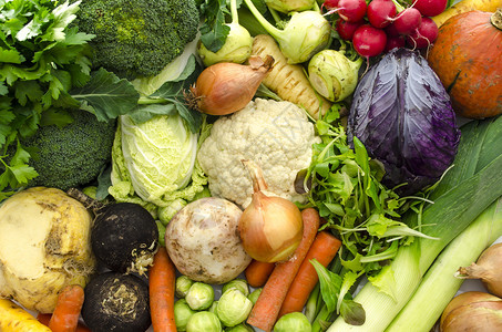 代表健康食品的蔬菜的顶视图图片