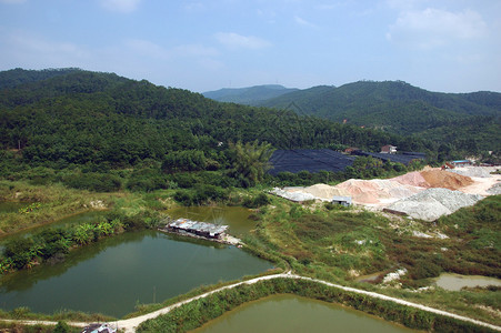 农村绿地自然景观及湖泊与河流图片