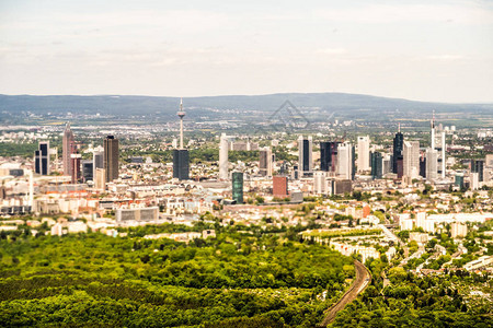 德国法兰克福的城市天际线景观图片
