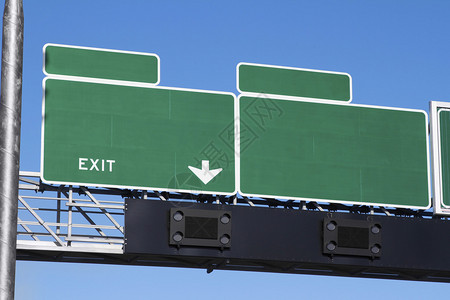 绿色空白高速公路标志背景图片