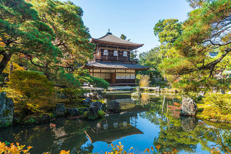 在日本京都的银宫寺庙里建造图片