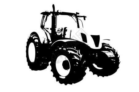 农业拖拉机插图艺术图片