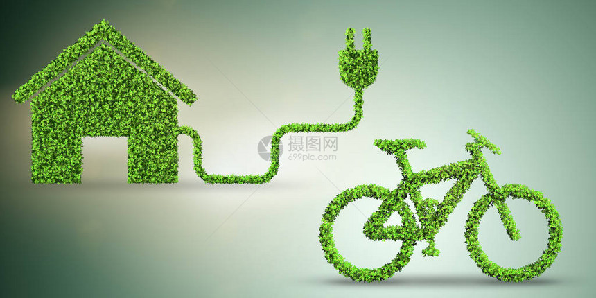 运输概念中的绿色循环图片